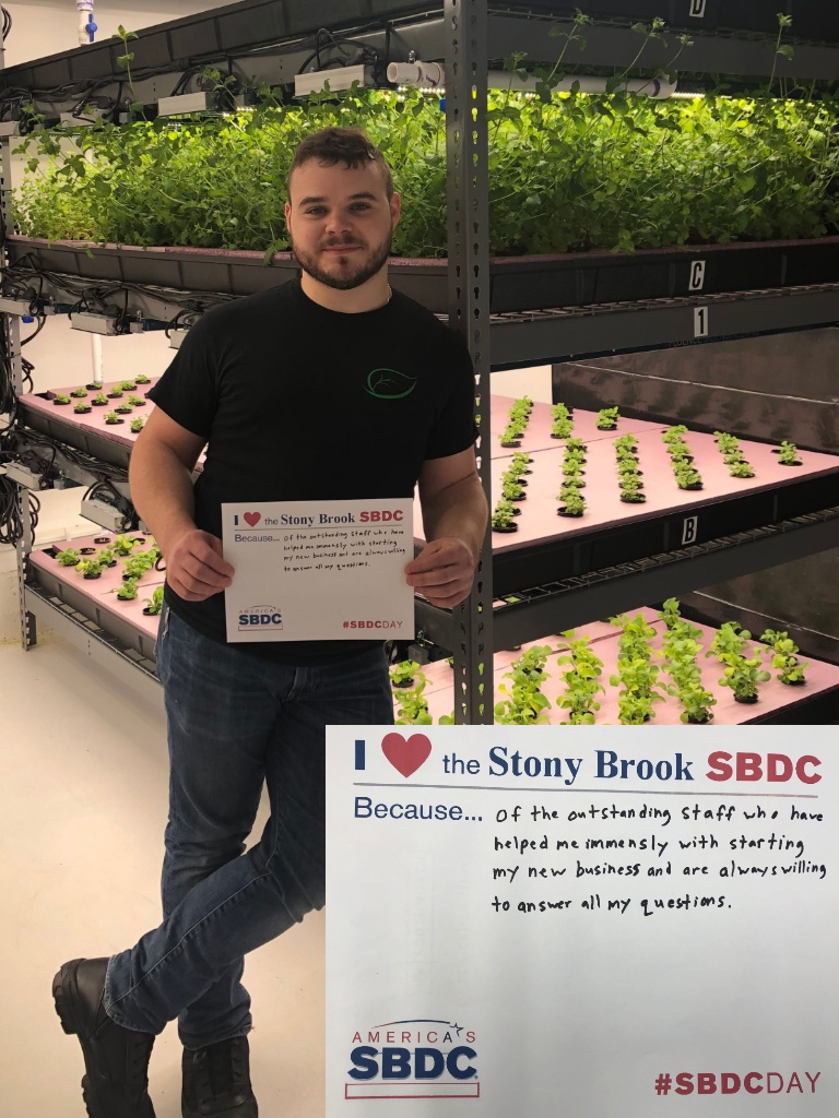 SBDC Client Cory Mahony, the Owner of Urban Fields Agriculture, shares his Success Story for #SBDCDay