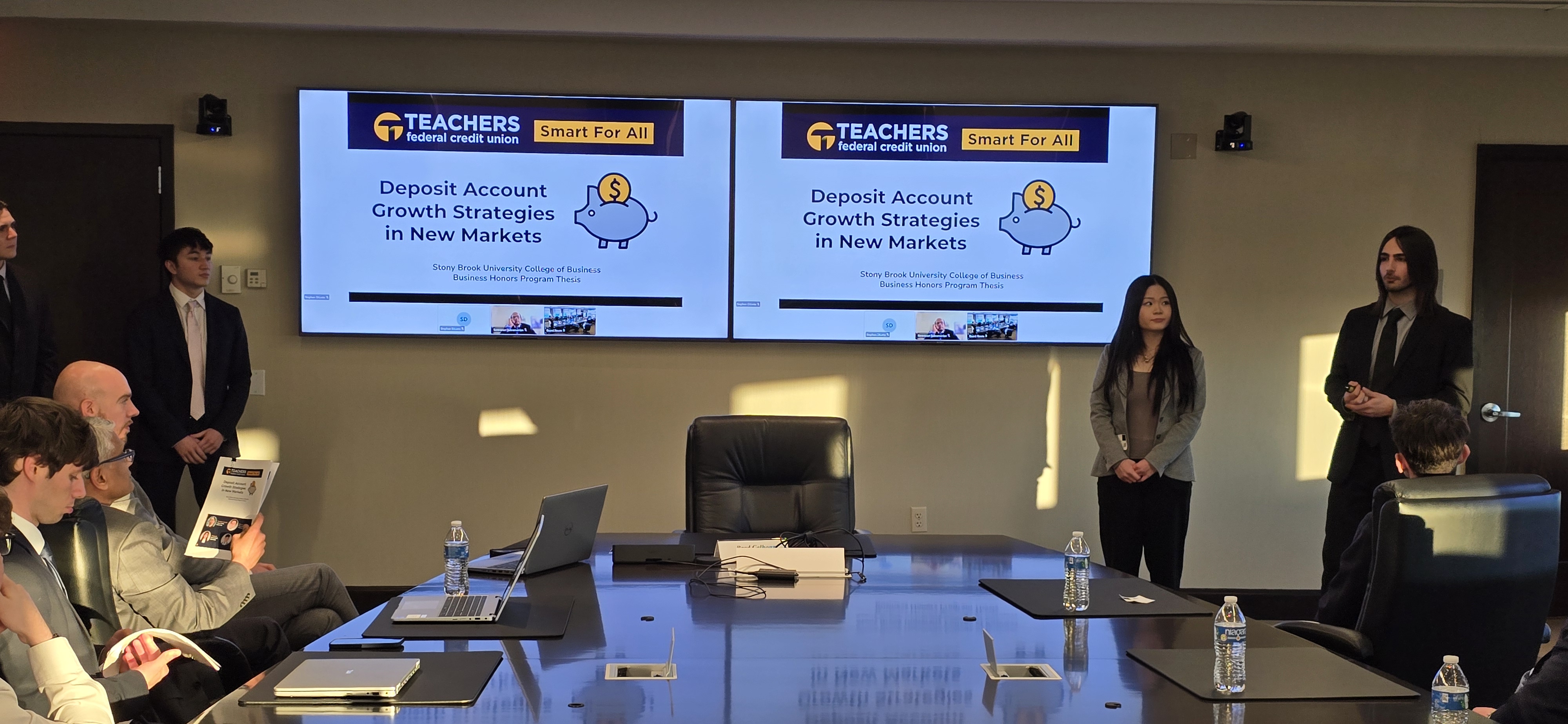 SUNY Stony Brook University College of Business Honors Students at Teachers Federal Credit Union HQ