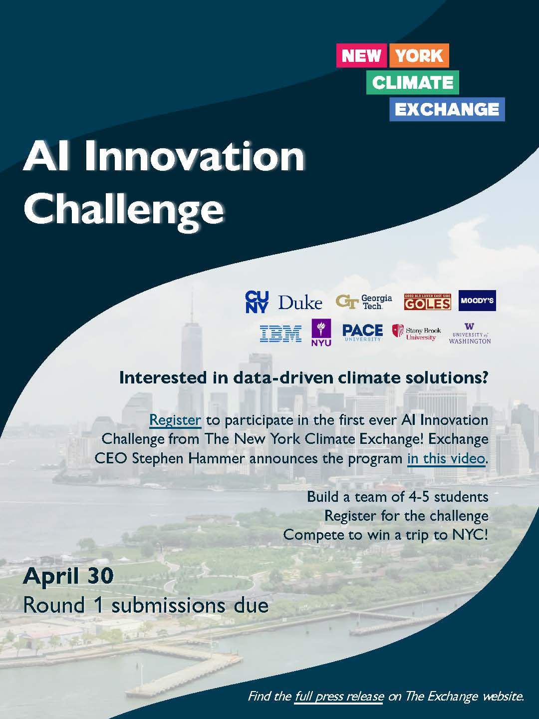 NYCE AI Innovation Challenge Flyer