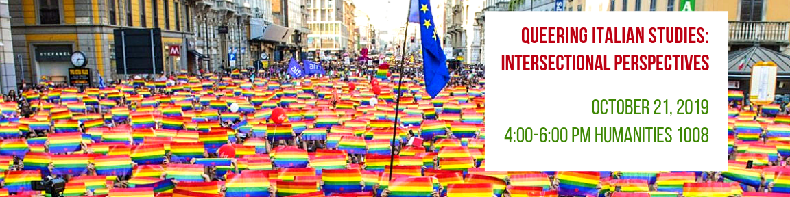 Queering Italian Studies Fall 2019 banner